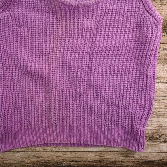 Gerard Works Women's Size Small Cable Knit Purple Tank Top Shirt #1386 - Picture 5 of 7